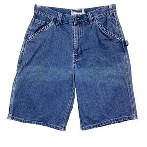 Vintage Old Navy Painters Jean Short Mens Size 32 Blue